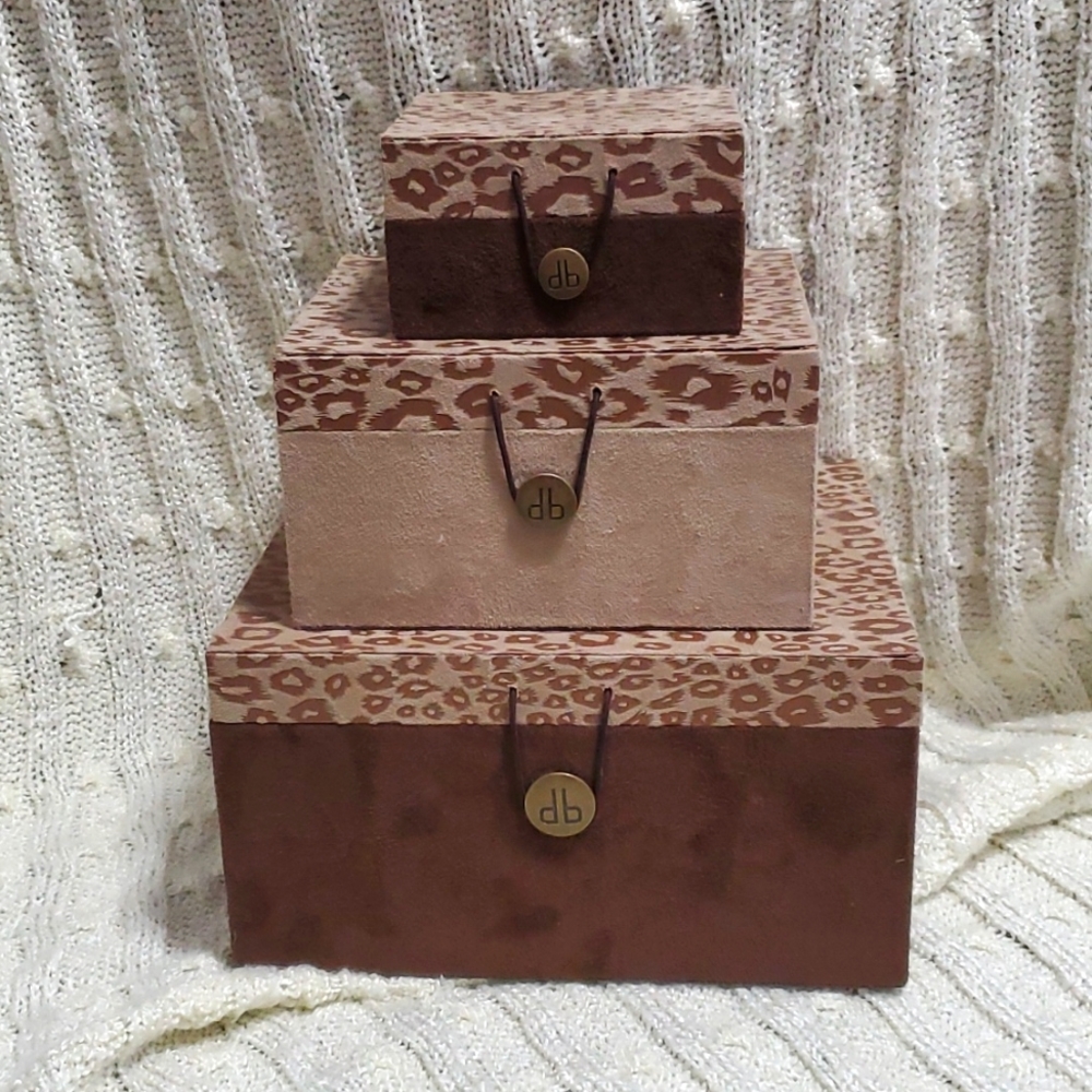 Dennis Basso Home decorative storage boxes set of 3